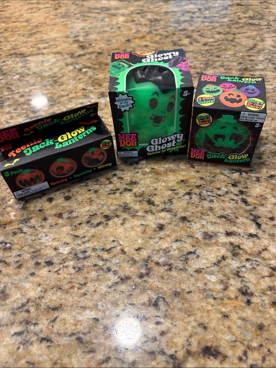 Schylling Other - Needoh Halloween bundle Glowy Ghost, Jack Glow Lanterns and teenie pumpkins